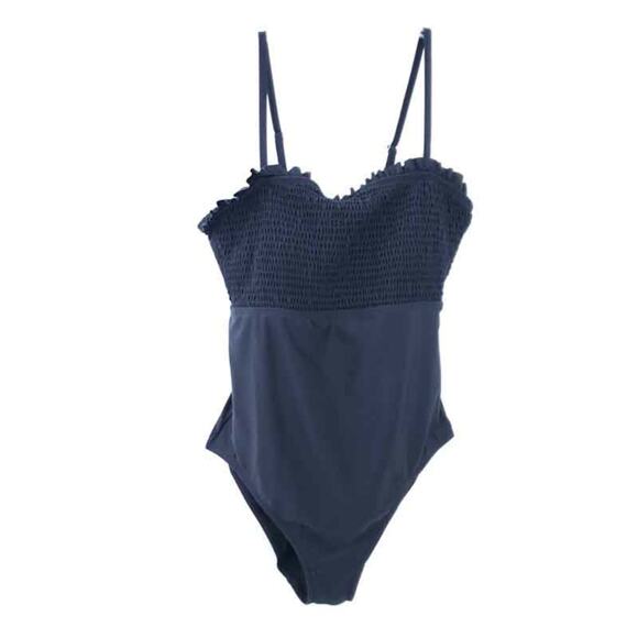 Kona Sol Swimsuit Bathing Suit One Piece Black SZ  XL Women Ruching on Bust - Picture 1 of 5